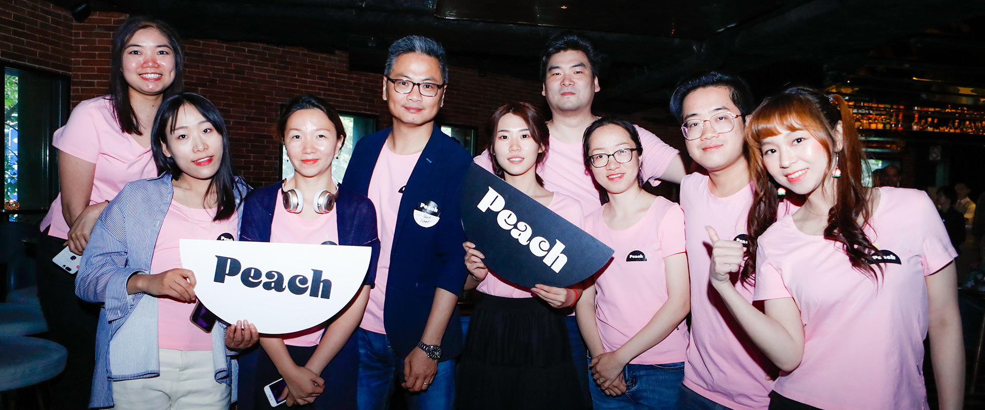 At the Peach party in Shanghai